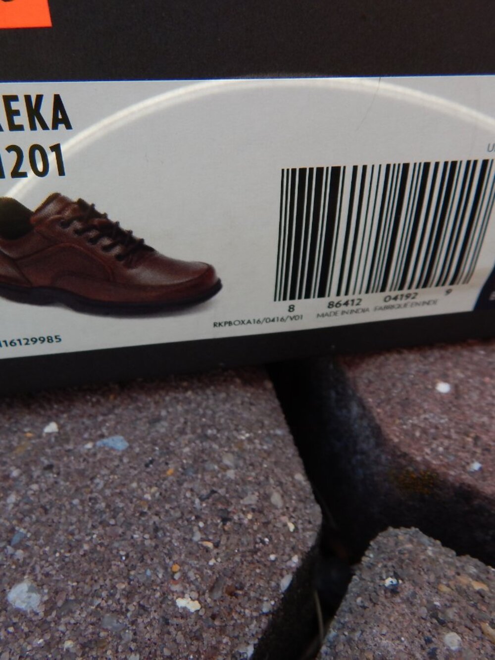 Rockport Mens Size 11 Shoes Eureka Lace Up Oxford Brown Genuine Leather - Picture 5 of 6